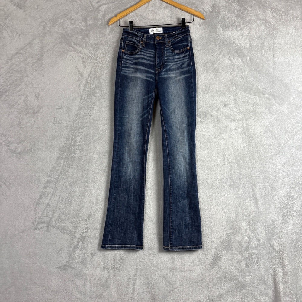BKE Billie High Rise Slim Tailored Bootcut Jeans Dark Wash Blue 24 x 29.5